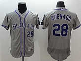 Colorado Rockies #28 Nolan Arenado Gray 2016 Flexbase Collection Stitched Baseball Jersey,baseball caps,new era cap wholesale,wholesale hats